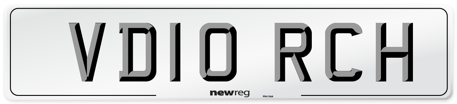 VD10 RCH Number Plate from New Reg